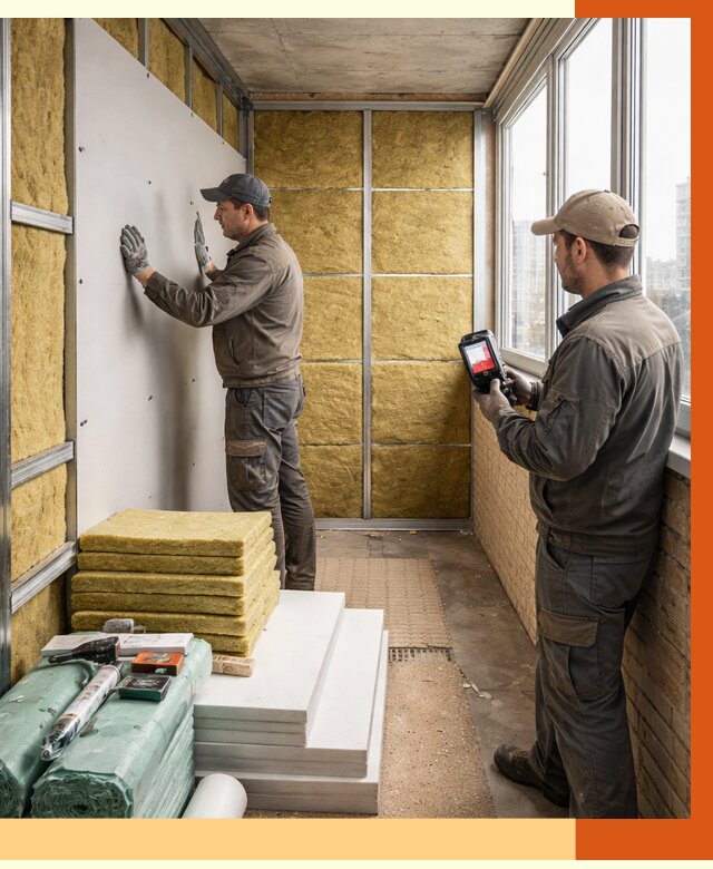 Утепление балкона в Морозовске от 4620 руб. под ключ | ТепломастерМрз